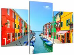 Mivali Tablou - Insula Burano, Veneția, Italia, din trei bucăți 90x60 cm (V022522V90603PCS)