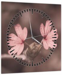 Mivali Tablou cu floare roz (cu ceas), dintr-o bucată 30x30 cm cu ceas (V020375V3030C)