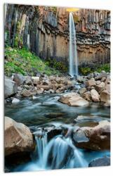 Mivali Tablou - Cascada Svartifoss, Islanda, dintr-o bucată 30x40 cm (V022508V3040)