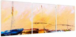 Mivali Tablou - Pictură barcă, din trei bucăți 120x40 cm (V023874V12040)