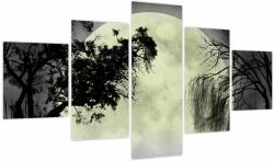 Mivali Tablou - Lună plină deasupra apei, din cinci bucăți 125x70 cm (V023665V12570)