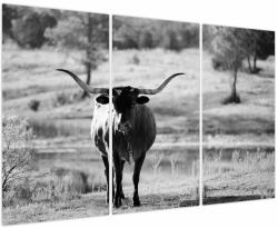 Mivali Tablou - Vacă, alb-negru, din trei bucăți 120x80 cm (V023978V120803PCS)
