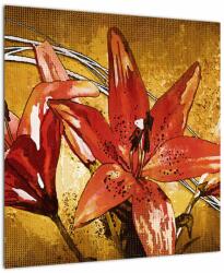 Mivali Tablou cu flori de crini, dintr-o bucată 50x50 cm (V022065V5050)