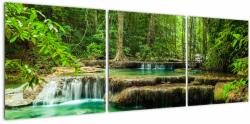 Mivali Tablou - Cascada Erawan din Kanchanaburi, Thailanda, din trei bucăți 120x40 cm (V023561V12040)