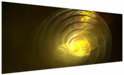 Mivali Tabloul cu spirala abstractă în galben, dintr-o bucată 250x125 cm (V020124V250125)