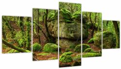 Mivali Tablou cu pădurea fermecată (cu ceas), din cinci bucăți 150x80 cm cu ceas (V020867V15080C)