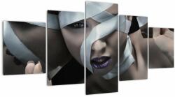 Mivali Tablou cu femeie și panglică, din cinci bucăți 150x80 cm (V021278V150805PCS)