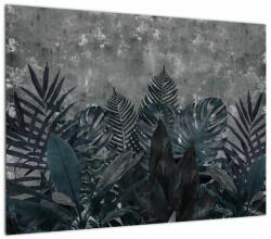 Mivali Tablou pe sticlă - Frunze de palmier, dintr-o bucată 70x50 cm pe sticlă (V022450V7050GD)