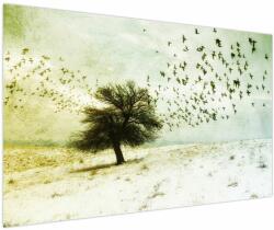 Mivali Tablou - cu multe păsări pictate, dintr-o bucată 150x100 cm (V021914V150100)