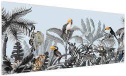 Mivali Tablou - Animale în pădurea tropicală, dintr-o bucată 250x125 cm (V023604V250125)
