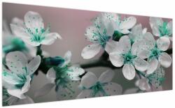 Mivali Tablou cu floare - turcoaz, dintr-o bucată 200x100 cm (V020677V200100)