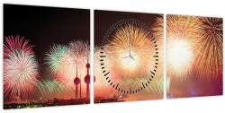 Mivali Tablou cu artificii (cu ceas), din trei bucăți 90x30 cm cu ceas (V020999V9030C)