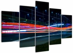 Mivali Tabloul orașului nocturn, din cinci bucăți 150x105 cm (V020087V150105)