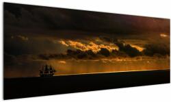 Mivali Tablou unei vele în apus de soare, dintr-o bucată 145x58 cm (V020489V14558)