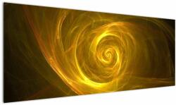 Mivali Tabloul cu spirala abstractă în galben, dintr-o bucată 145x58 cm (V020128V14558)