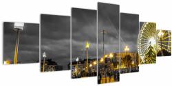 Mivali Tablou carusel în amurg, din șapte bucăți 210x100 cm (V020633V210100)