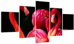 Mivali Tablou cu flamengo roșii, din cinci bucăți 125x70 cm (V021117V12570)