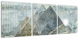 Mivali Tablou - Piramide în filtru albastru, din trei bucăți 90x30 cm (V023357V9030)