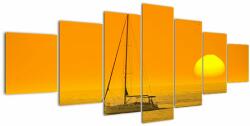 Mivali Tablou - Barca în mijlocul mării, din șapte bucăți 210x100 cm (V022634V210100)