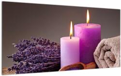 Mivali Tablou pe sticlă cu produsele spa, dintr-o bucată 100x50 cm pe sticlă (V020931V10050GD)