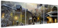 Mivali Tablou - Satul iarna, din trei bucăți 150x50 cm (V023275V15050)