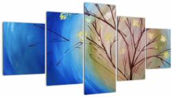Mivali Tablou - Copac în fața soarelui, din cinci bucăți 150x80 cm (V023262V150805PCS)