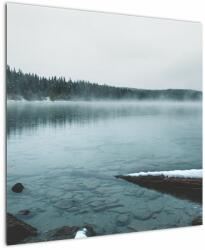 Mivali Tablou - lacul nordic înghețat, dintr-o bucată 70x70 cm (V020225V7070)