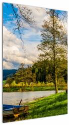 Mivali Tablou - Barcă pe lac, dintr-o bucată 60x90 cm (V022597V6090)