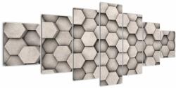 Mivali Tablou - Hexagoane design beton, din șapte bucăți 210x100 cm (V023125V210100)