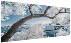 Mivali Tablou cu copac înzăpezit lângă apă, dintr-o bucată 250x125 cm (V020718V250125)