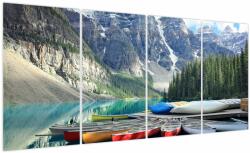 Mivali Tablou - Moraine Lake, din patru bucăți 160x80 cm (V024079V16080)