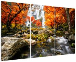 Mivali Tablou - Cascade în pădurea portocalie, din trei bucăți 120x80 cm (V023434V120803PCS)
