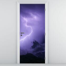 Mivali Fototapet pentru ușă - Cerul violet și fulger (D020062D95205)