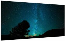 Mivali Tablou pe sticlă cu cerul nocturn și stele, dintr-o bucată 100x50 cm pe sticlă (V021100V10050GD)