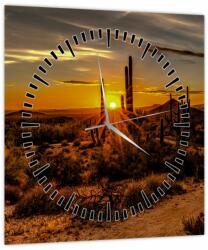 Mivali Tablou - Sfărșit de zi în deșertul Arizona (cu ceas), dintr-o bucată 30x30 cm cu ceas (V021638V3030C)
