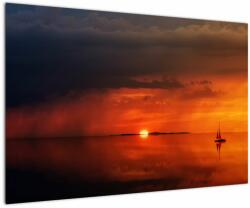 Mivali Tabloul apusului de soare cu barca, dintr-o bucată 90x60 cm (V020084V9060)
