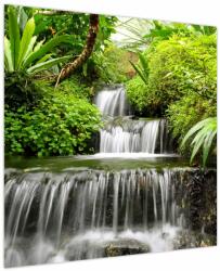 Mivali Tablou - Cascadă în pădurea tropicală, dintr-o bucată 70x70 cm (V023673V7070)