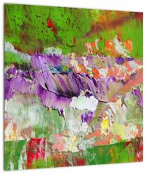 Mivali Tablou pe sticlă cu abstracție - pictura, dintr-o bucată 40x40 cm pe sticlă (V021290V4040GD)