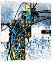 Mivali Tablou pe sticlă abstract, dintr-o bucată 30x30 cm pe sticlă (V022079V3030GD)