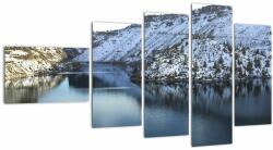 Mivali Tablou - peisaj de iarnă cu lac, din cinci bucăți 110x60 cm (V020216V11060)