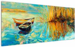 Mivali Tablou - Lacul cu bărci, dintr-o bucată 120x50 cm (V023297V12050)