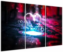 Mivali Tablou cu inima iluminată, din trei bucăți 120x80 cm (V020412V120803PCS)