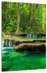 Mivali Tablou - Cascada Erawan din Kanchanaburi, Thailanda, dintr-o bucată 30x40 cm (V023561V3040)