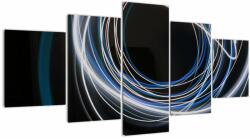 Mivali Tabloul cu linii albastre, din cinci bucăți 150x80 cm (V020053V150805PCS)