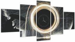 Mivali Tablou - Show de lumini în ploaie (cu ceas), din cinci bucăți 150x80 cm cu ceas (V021658V15080C)