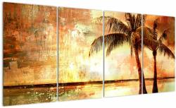 Mivali Tablou - Palmieri pe plajă, din patru bucăți 160x80 cm (V023254V16080)
