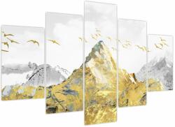Mivali Tablou - Munte auriu, din cinci bucăți 150x105 cm (V024047V150105)