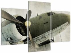 Mivali Tablou - Avion vechi cu elice, din trei bucăți 90x60 cm (V022830V90603PCS)