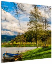 Mivali Tablou - Barcă pe lac, dintr-o bucată 70x70 cm (V022597V7070)