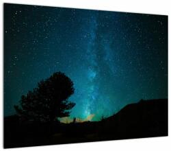 Mivali Tablou pe sticlă cu cerul nocturn și stele, dintr-o bucată 70x50 cm pe sticlă (V021100V7050GD)